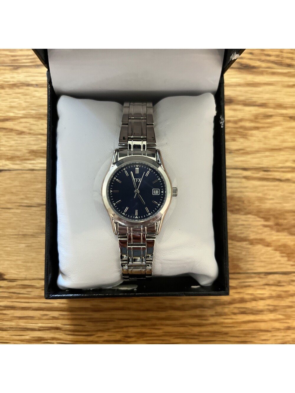 TFX by Bulova Women's Watch 36M106 Blue Dial Silver Steel - New